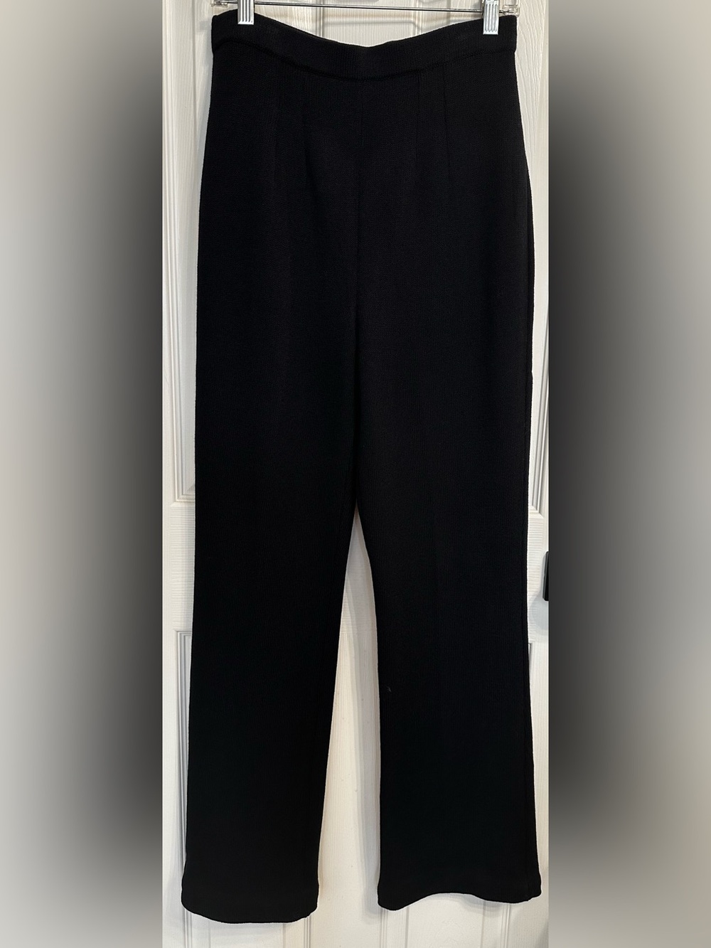 St John Collection Santana Knit Wool Blend Straight Leg Pants Size 10